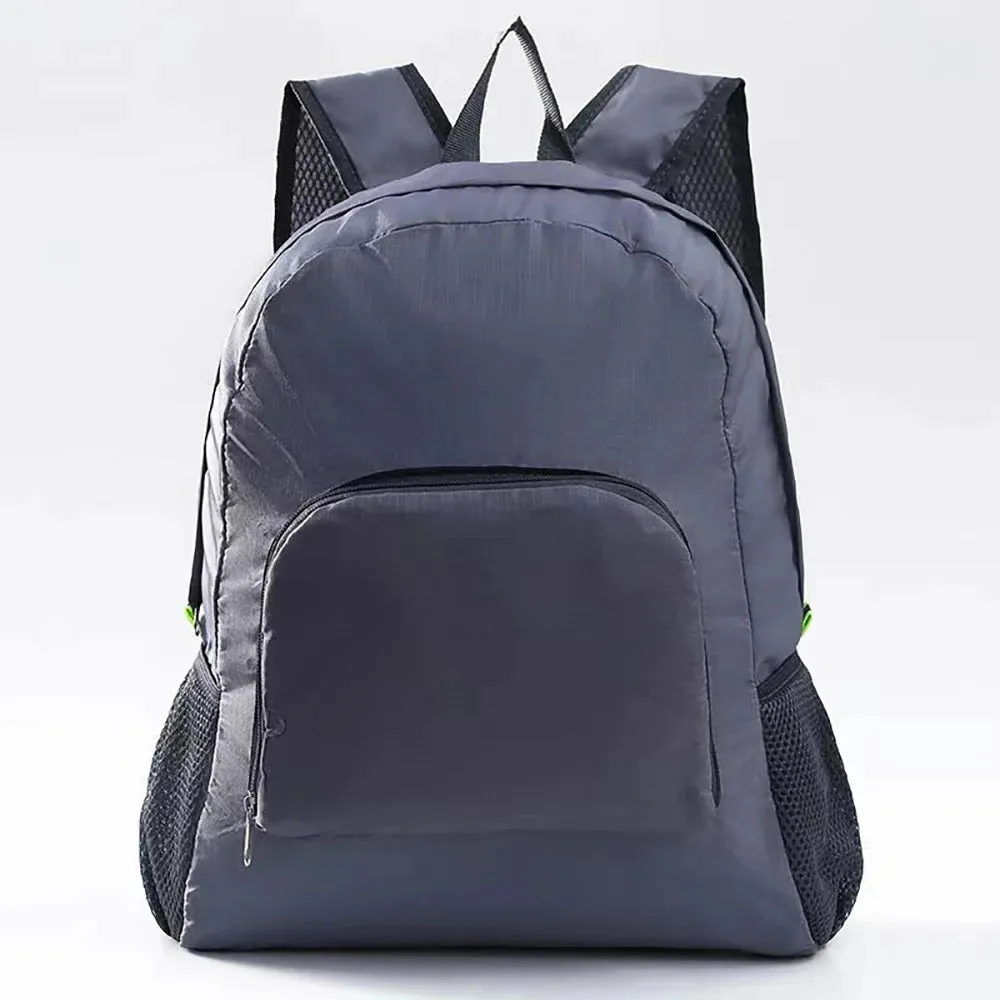 Lightweight Foldable Backpack Sports Travel Hiking Climbing Bag Text Printed Portable Outdoor Pack for Women Men Travel Storage