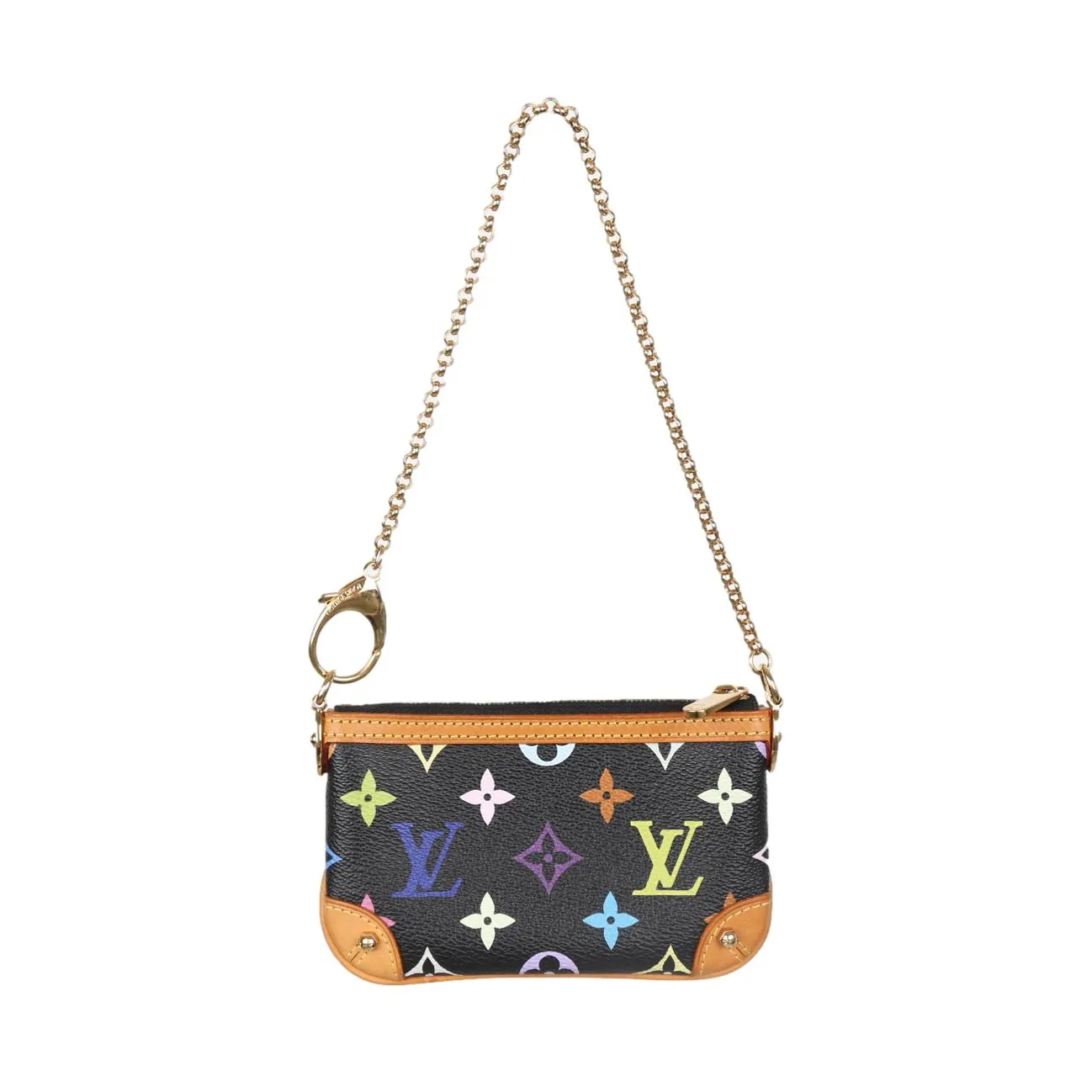 Louis Vuitton Black Multicolor Mini Chain Bag