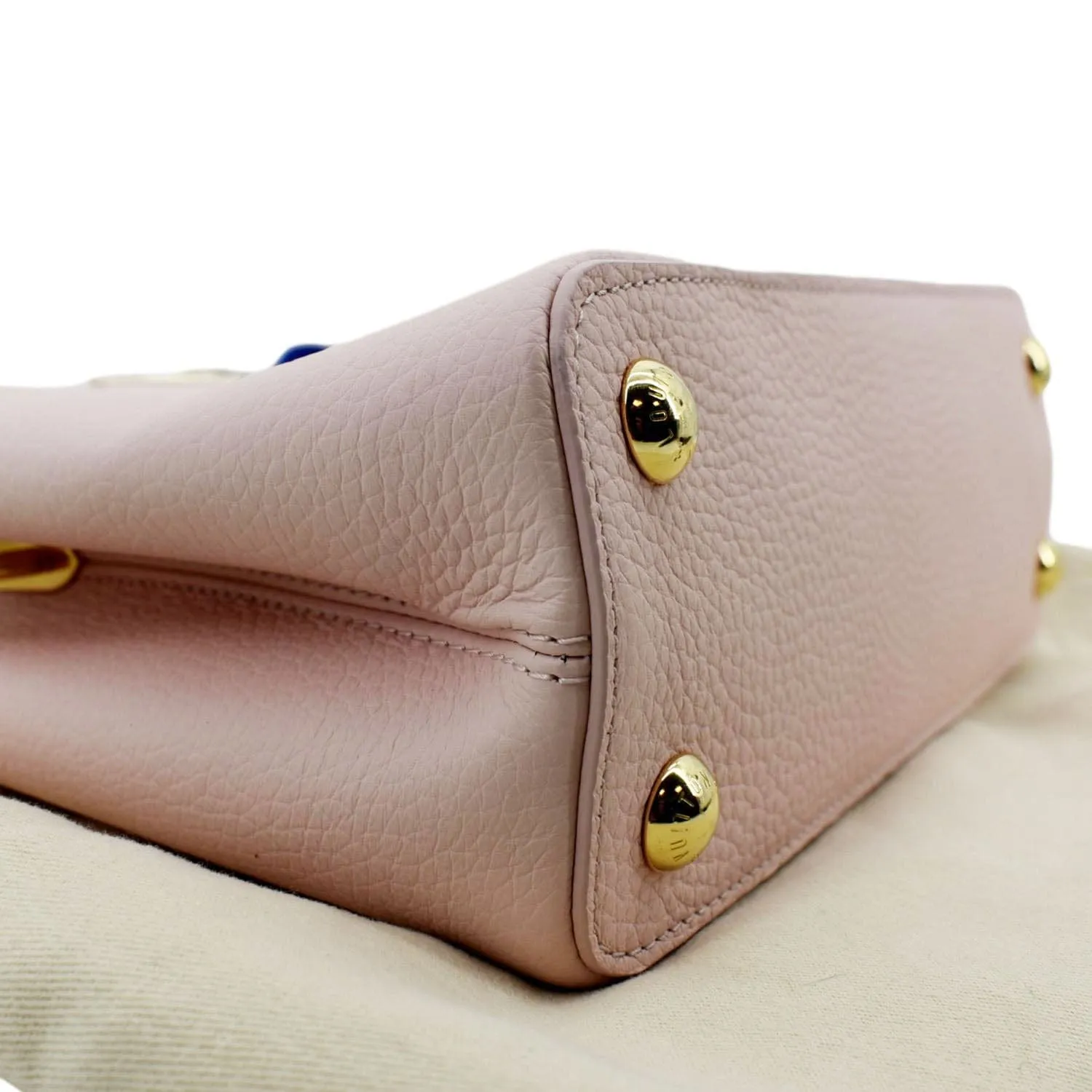 LOUIS VUITTON Capucines BB Taurillon Leather Shoulder Bag Baby Pink