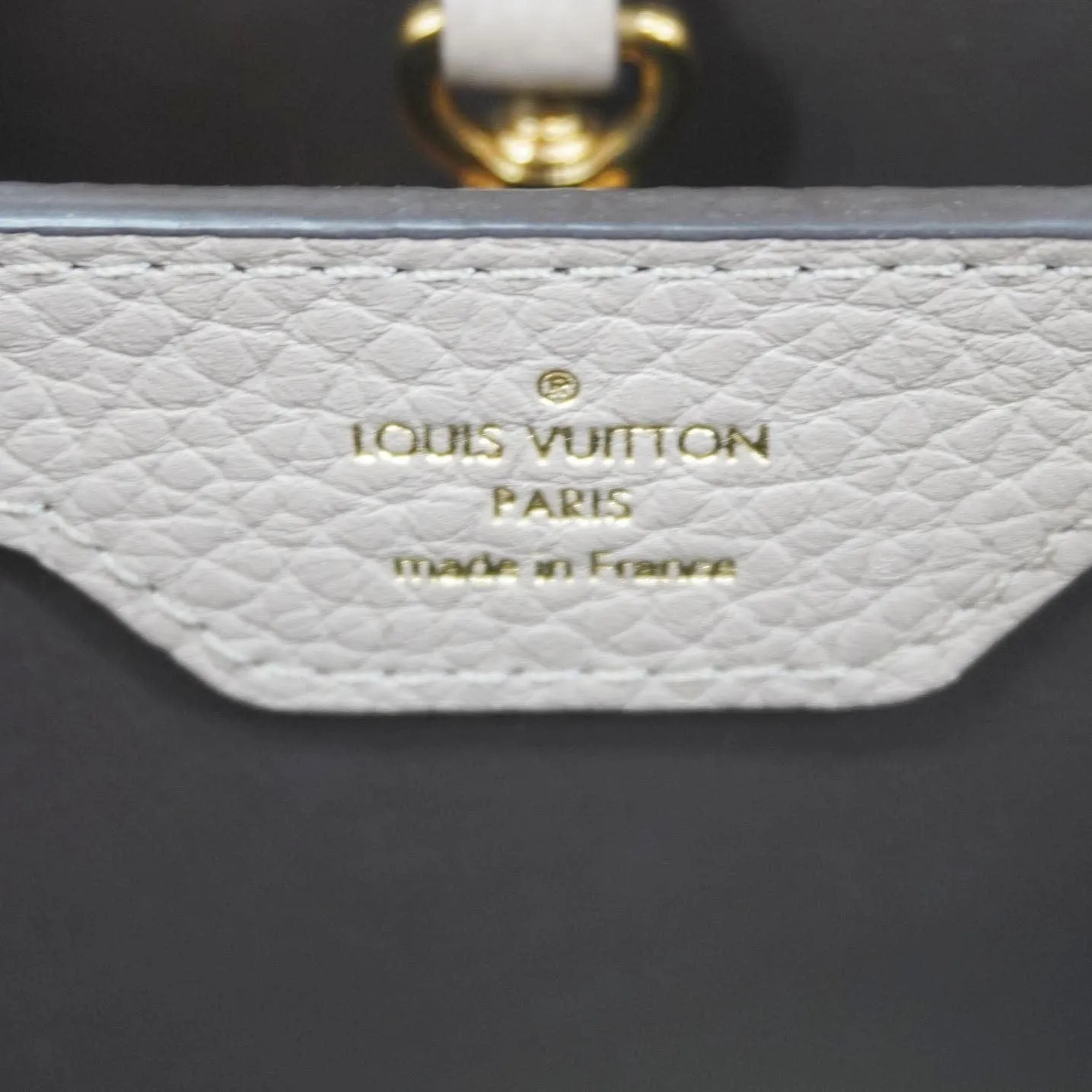 LOUIS VUITTON Capucines Leather Shoulder Bag Galet