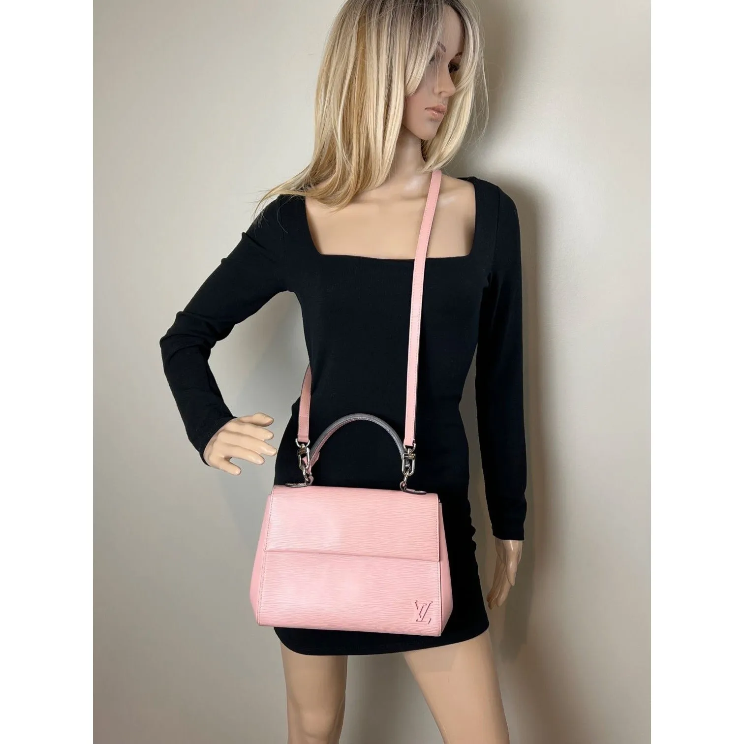 Louis Vuitton Cluny BB Pink Epi Leather Top Handle Shoulder Bag
