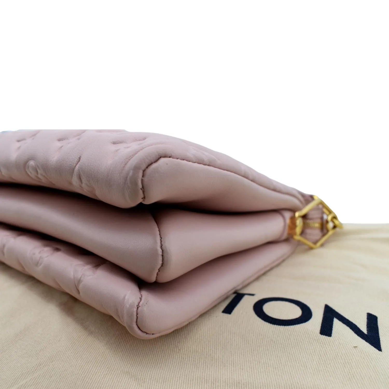 LOUIS VUITTON Coussin PM Monogram Embossed Shoulder Bag Pink