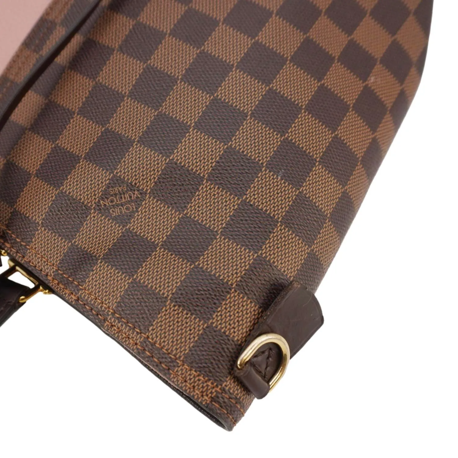LOUIS VUITTON Jersey Damier Ebene Tote Shoulder Bag Pink