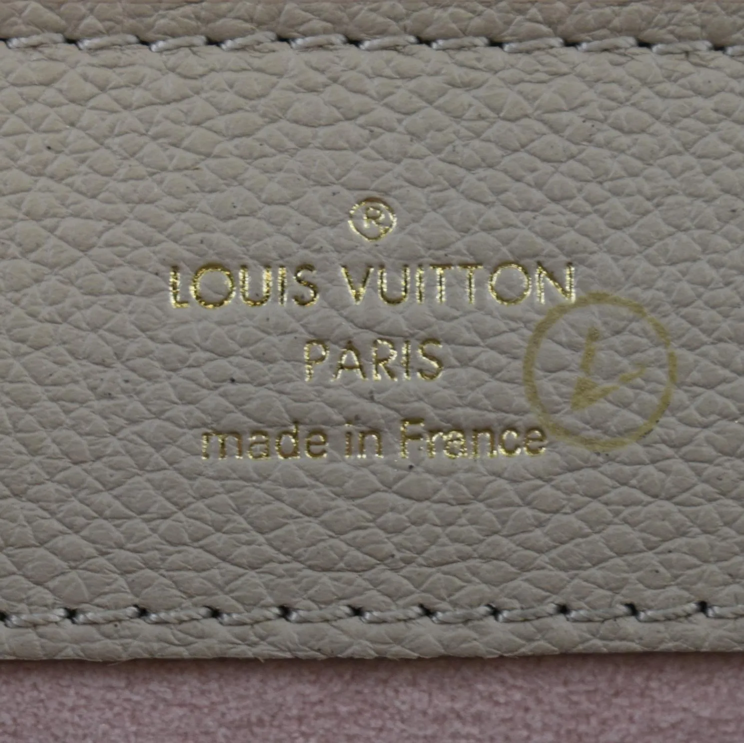 LOUIS VUITTON Mini Lockme Ever Leather Shoulder Bag Greige