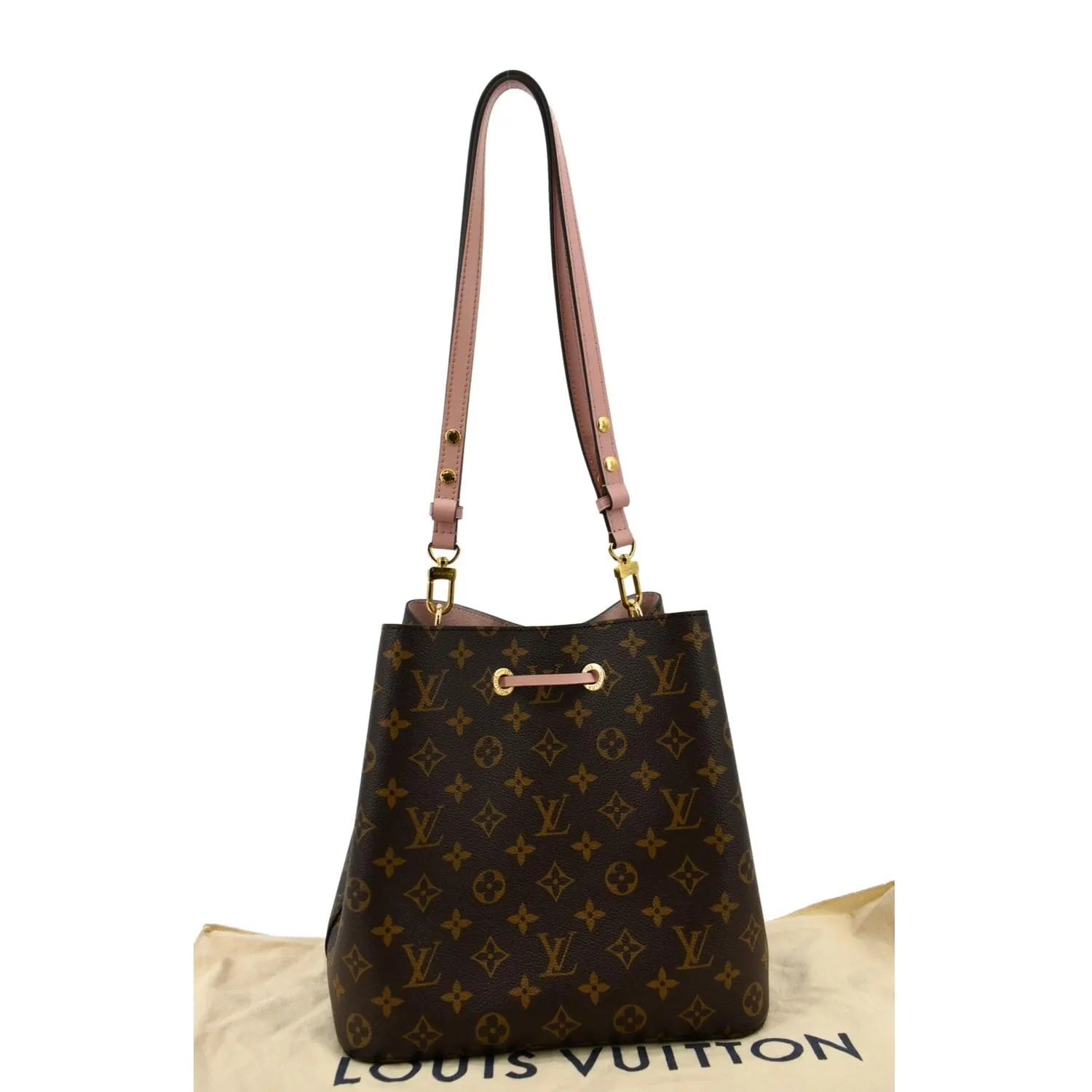 LOUIS VUITTON Neonoe MM Monogram Canvas Shoulder Bag Pink