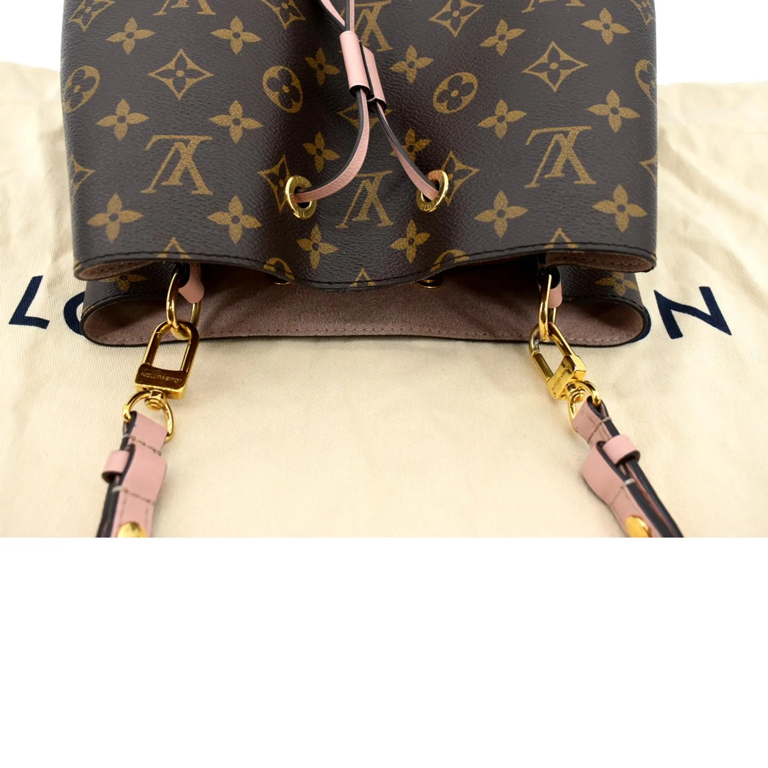 LOUIS VUITTON Neonoe MM Monogram Canvas Shoulder Bag Pink