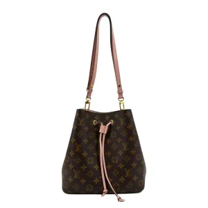 LOUIS VUITTON Neonoe MM Monogram Canvas Shoulder Bag Pink