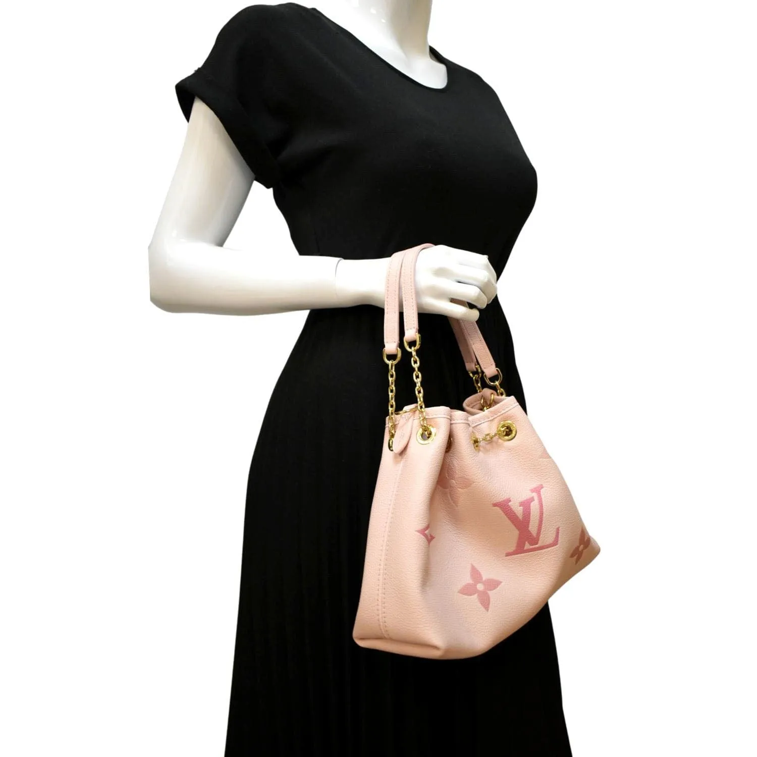 LOUIS VUITTON Summer Bundle Monogram Empreinte Leather Shoulder Bag Rose Pink