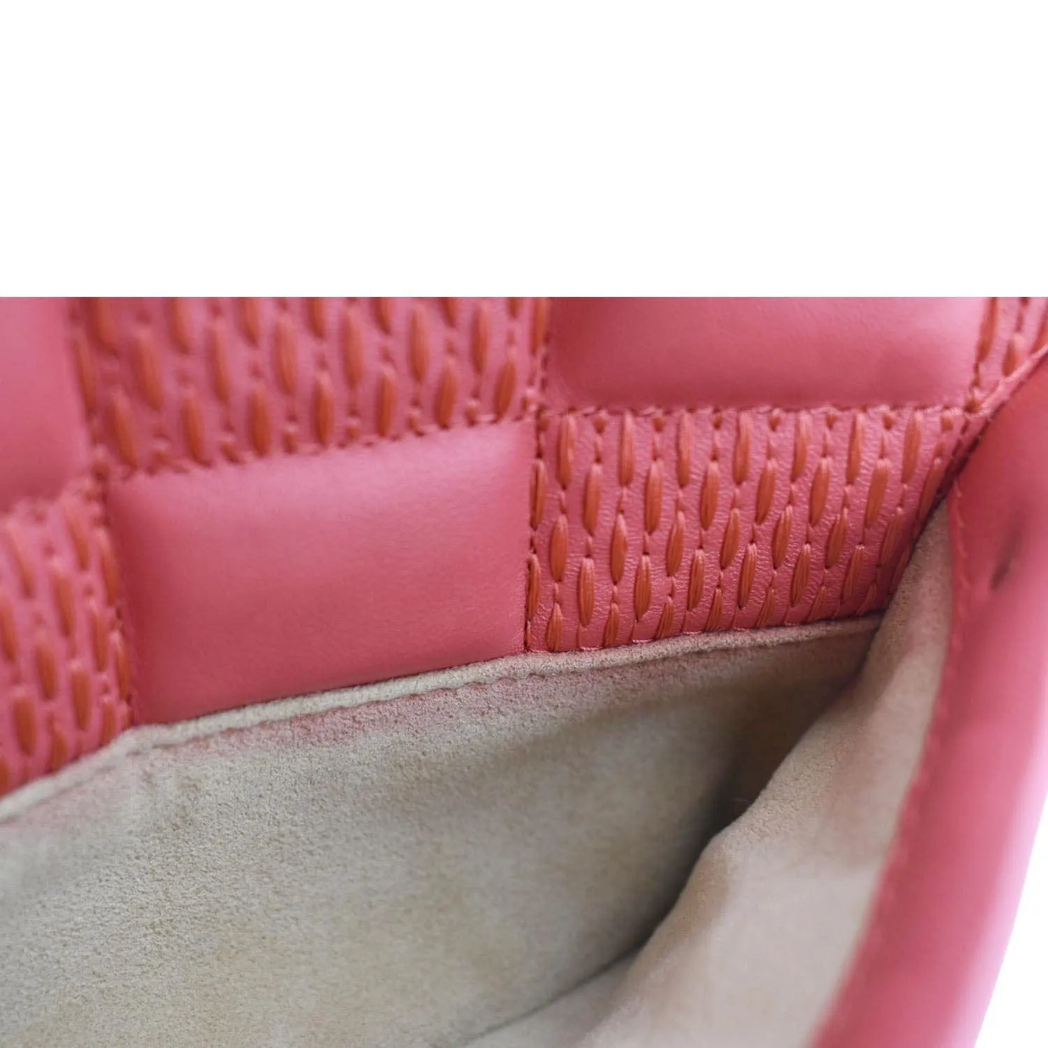 LOUIS VUITTON Troca MM Damier Lambskin Leather Shoulder Bag Pink