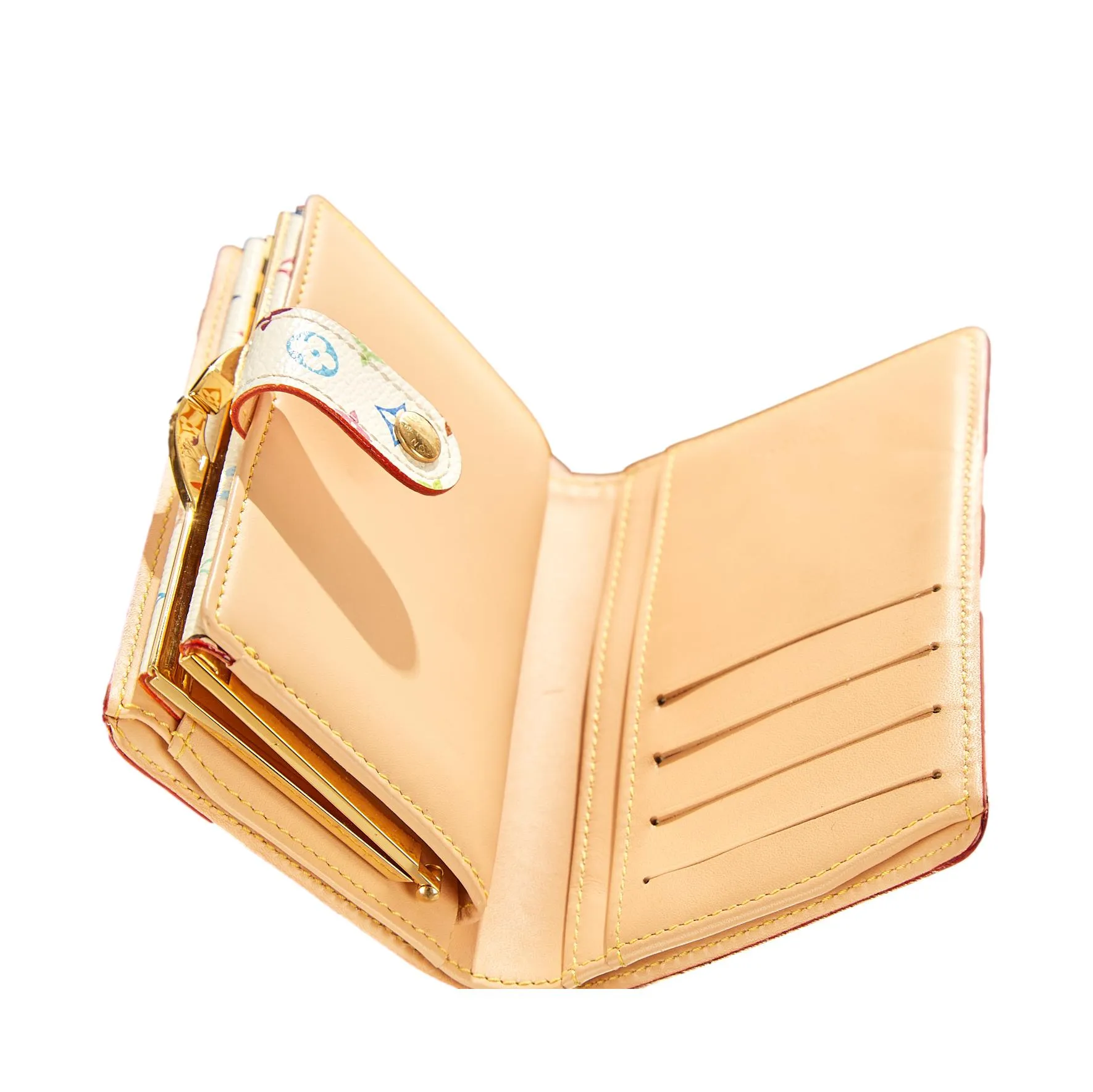 Louis Vuitton White Multicolor Monogram Wallet