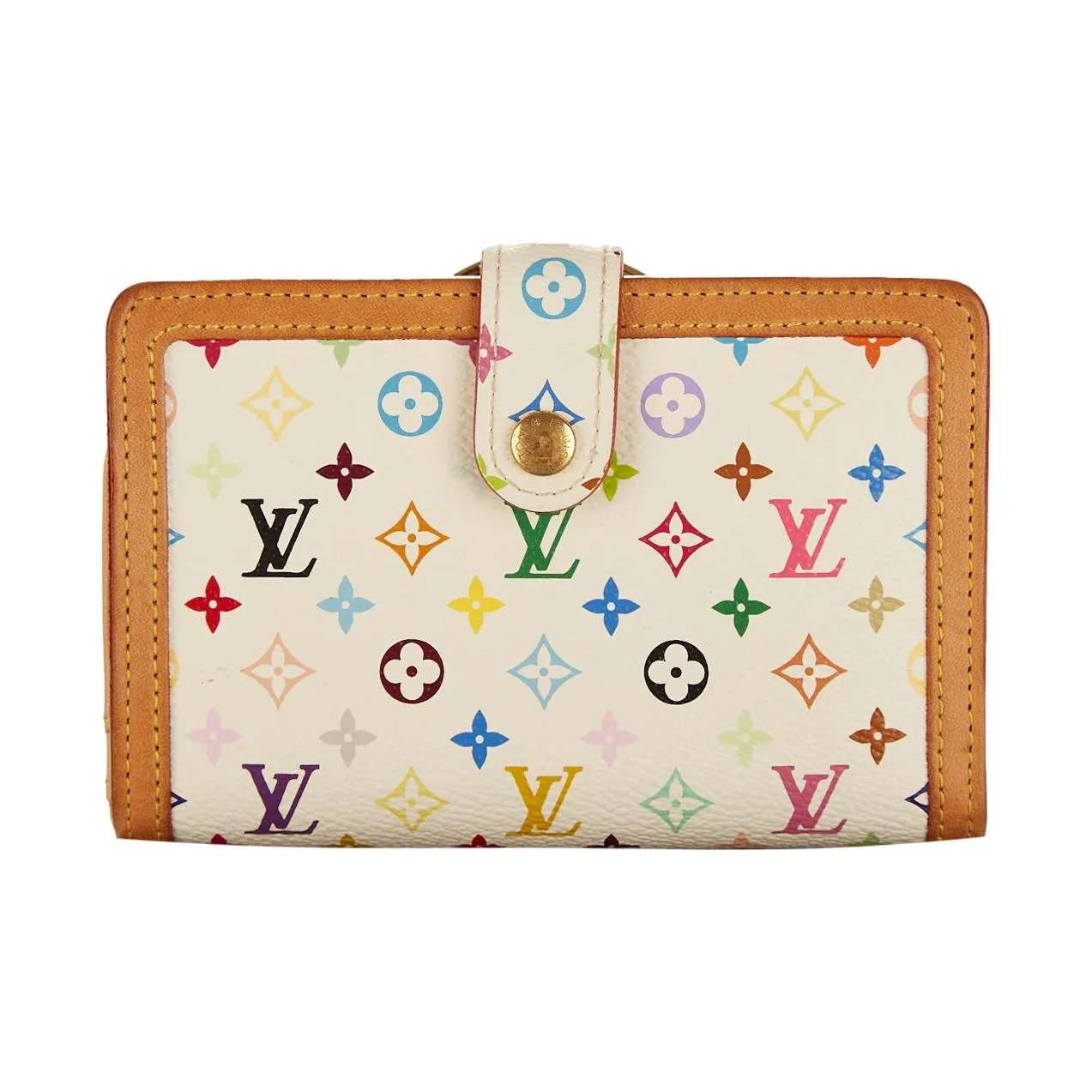 Louis Vuitton White Multicolor Monogram Wallet
