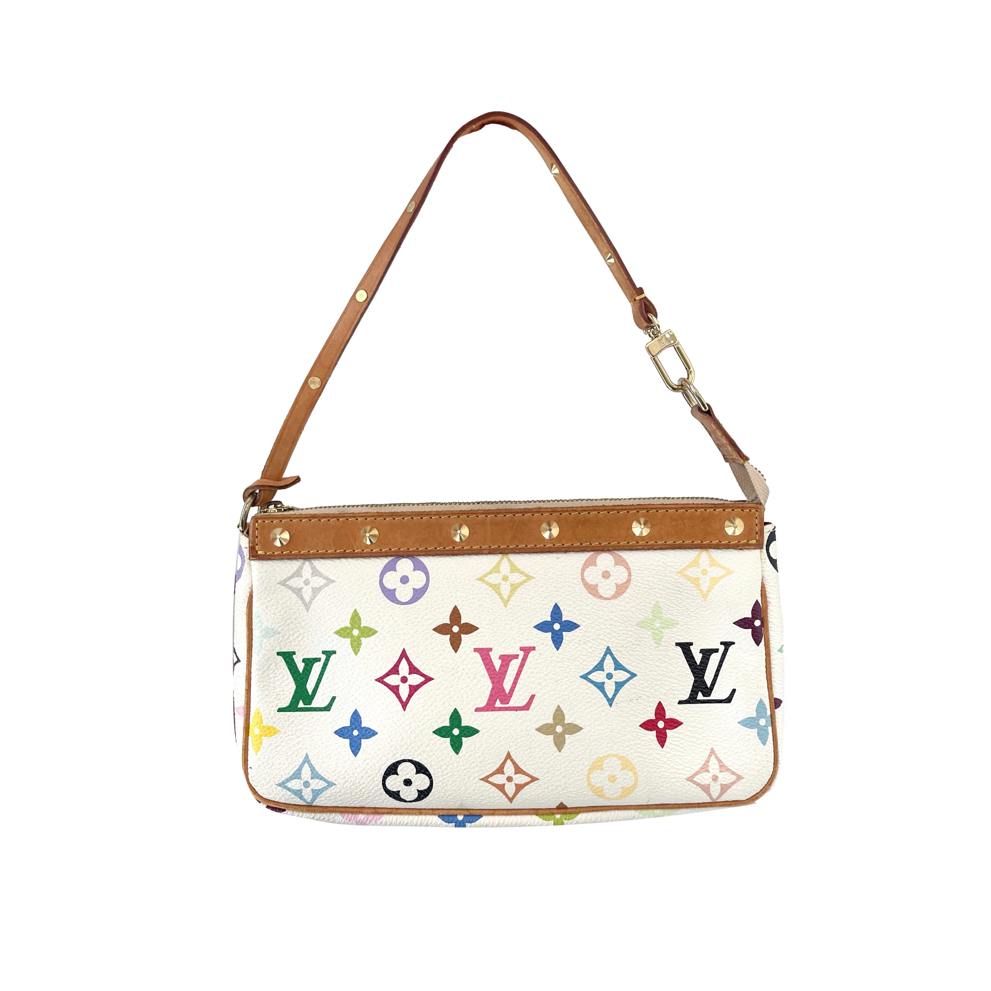 Louis Vuitton White Multicolor Pochette
