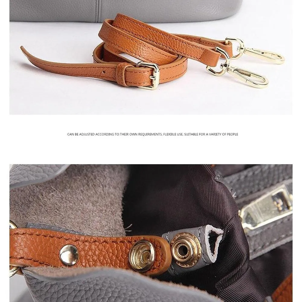 <bold>Bucket / Crossbody Bag <br>Genuine-Leather
