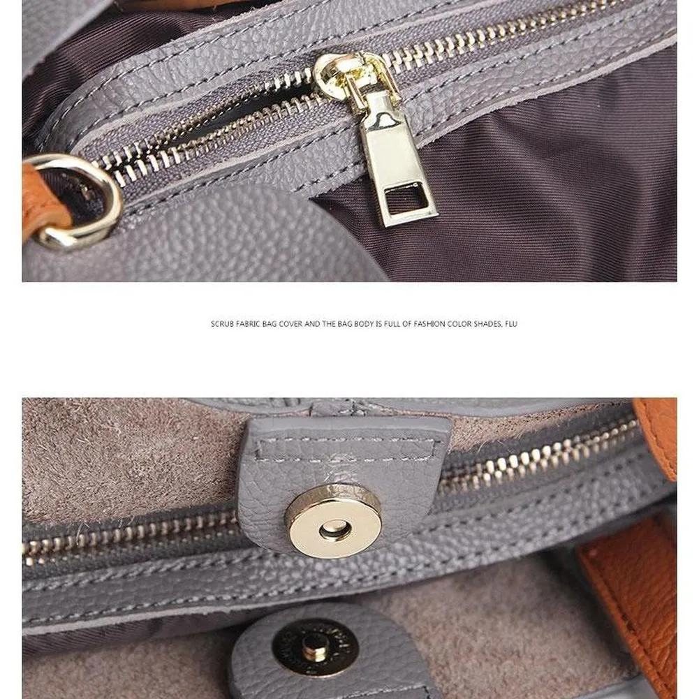 <bold>Bucket / Crossbody Bag <br>Genuine-Leather