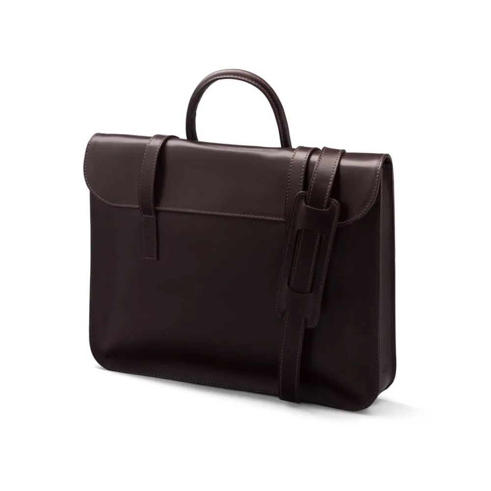 Luxury Leather Music Bag - Brown