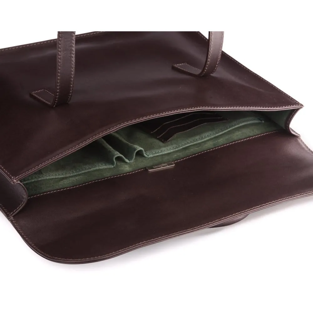 Luxury Leather Music Bag - Brown