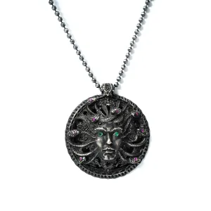 Medusa Necklace, Men's Sterling Silver Necklace
