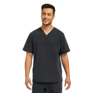Men's 4-Pocket V-Neck Scrub Top