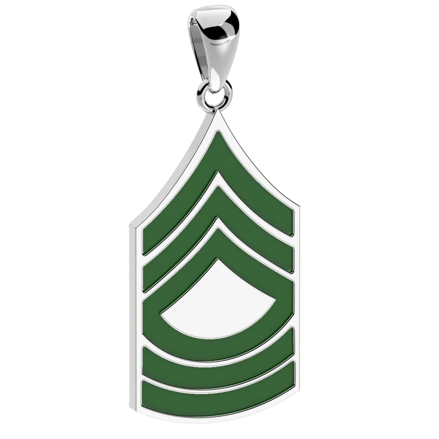Men's 925 Sterling Silver Master Sergeant US Army Pendant