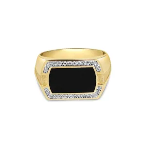 Men's Black collection with CZ in 10kt Gold