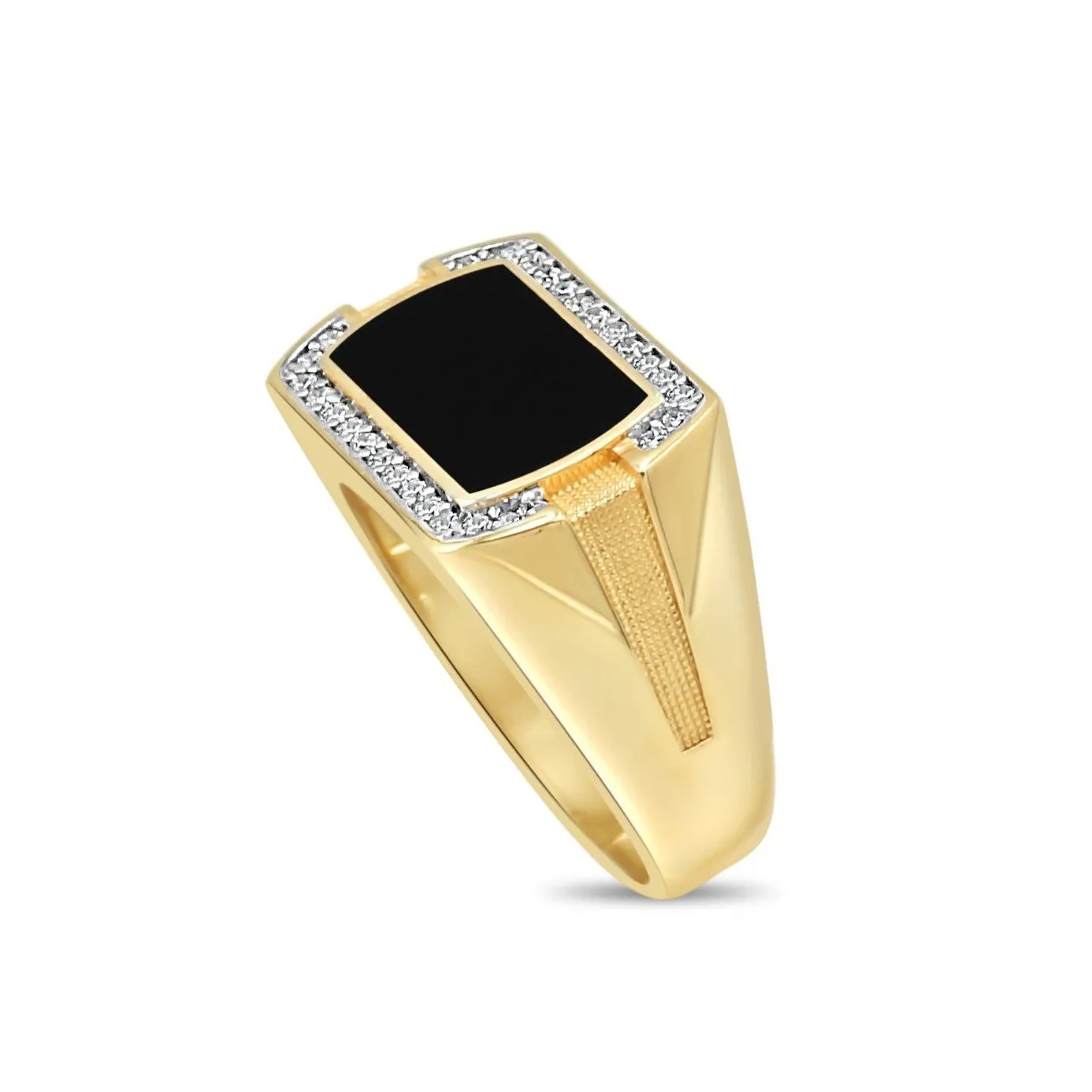 Men's Black collection with CZ in 10kt Gold