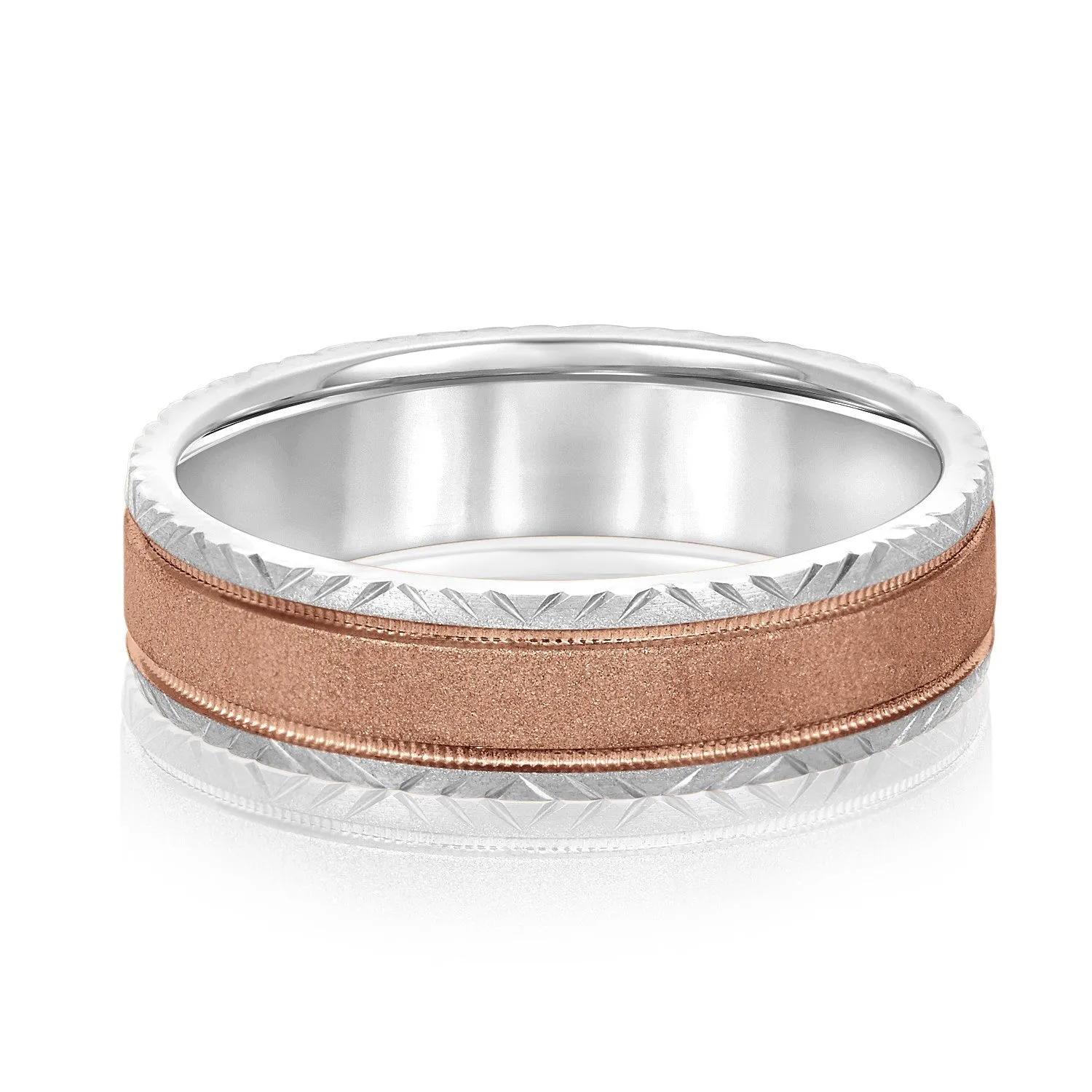 Men's Carved Edge Design Band