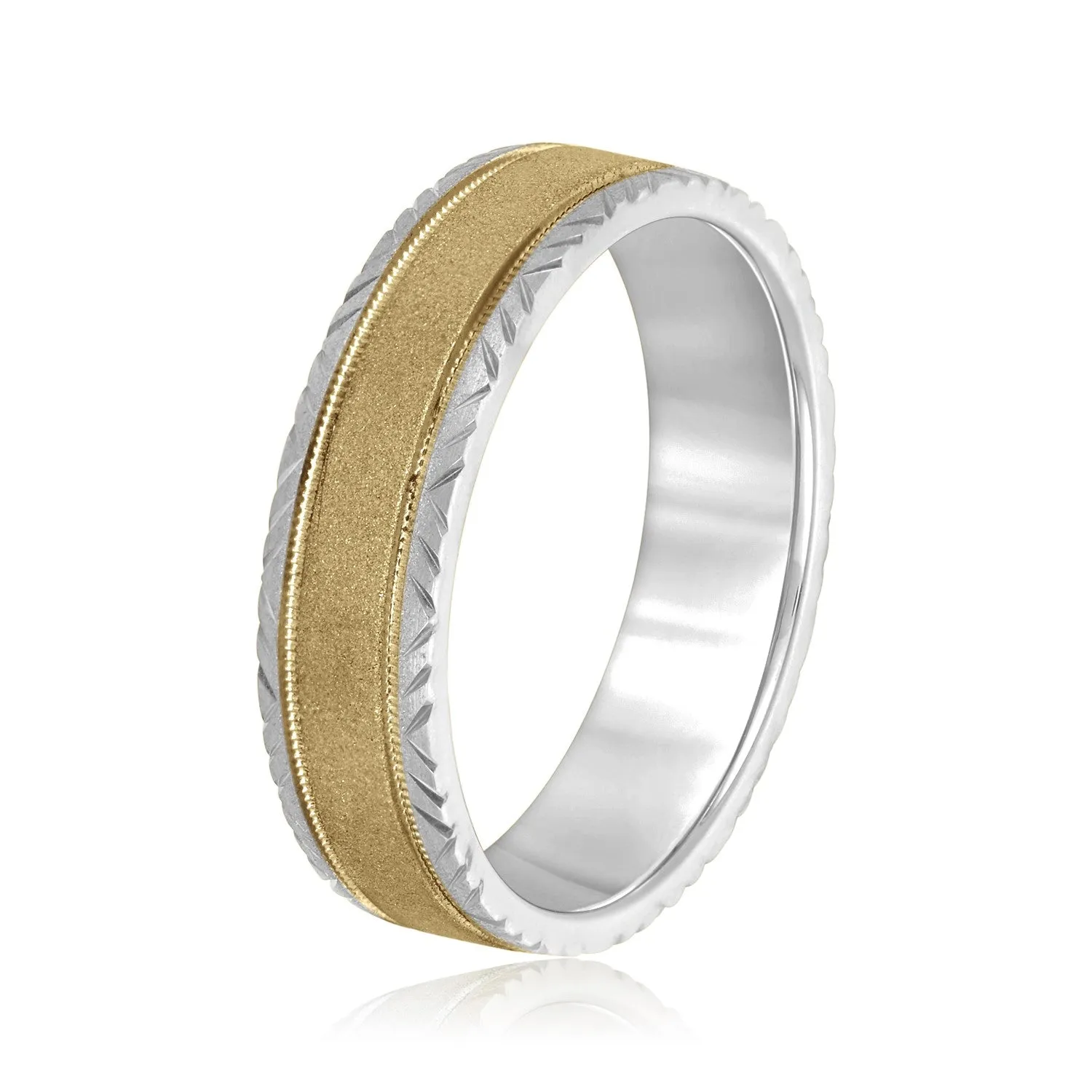 Men's Carved Edge Design Band