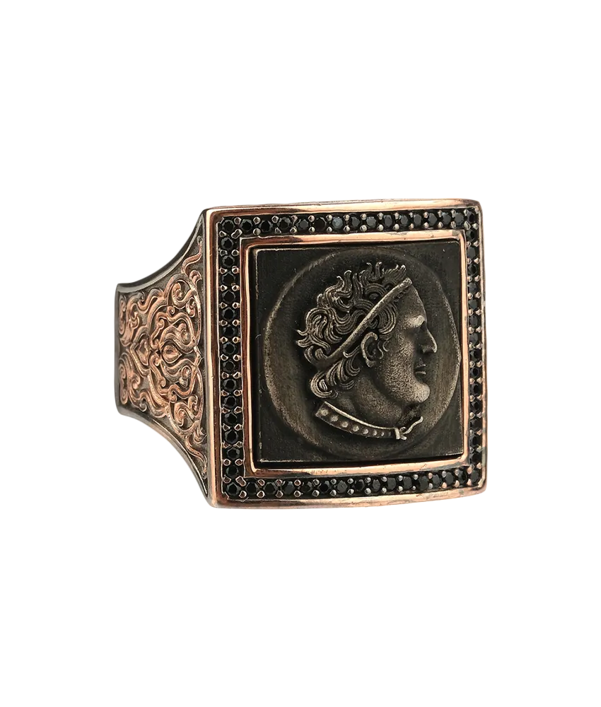 Men's Coin Ring in Sterling Silver