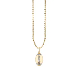 Men's Collection Gold & Diamond Football Necklace