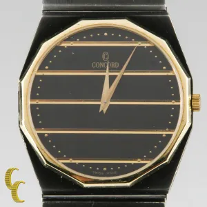 Men's Concord Mariner SG Watch Two Tone Black & Gold Dial Gun Metal