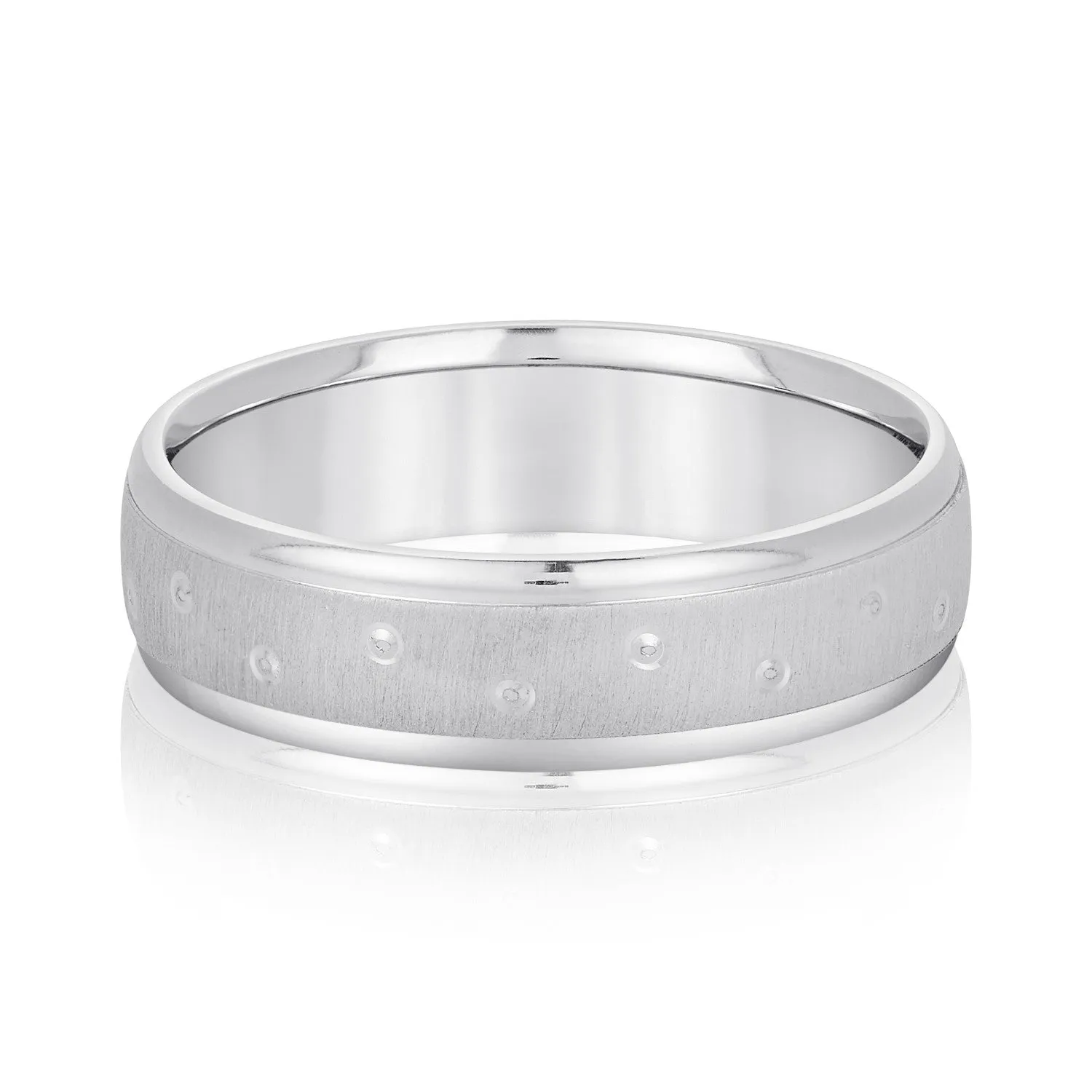 Men's Dots Pattern Wedding Band