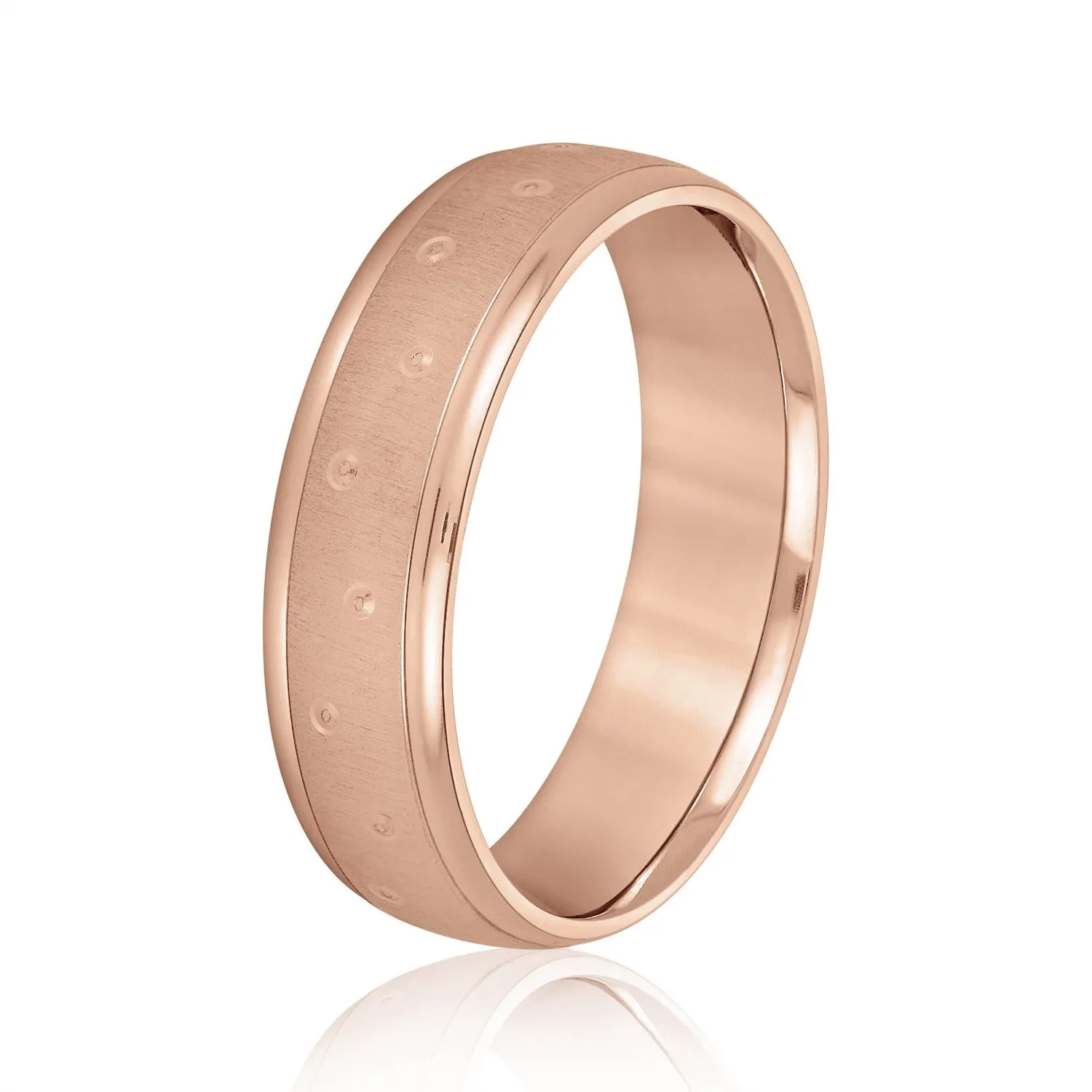 Men's Dots Pattern Wedding Band