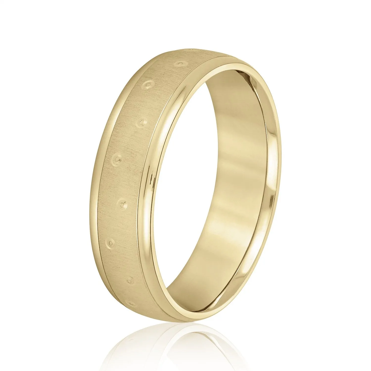 Men's Dots Pattern Wedding Band