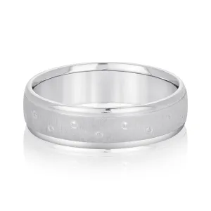Men's Dots Pattern Wedding Band