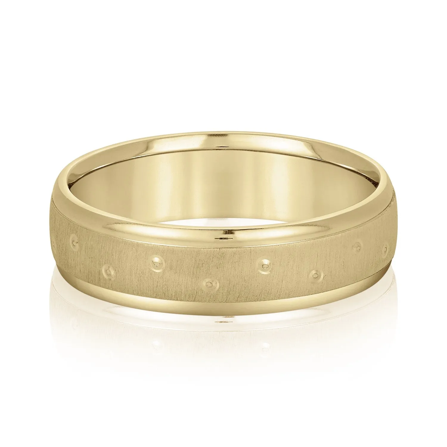 Men's Dots Pattern Wedding Band