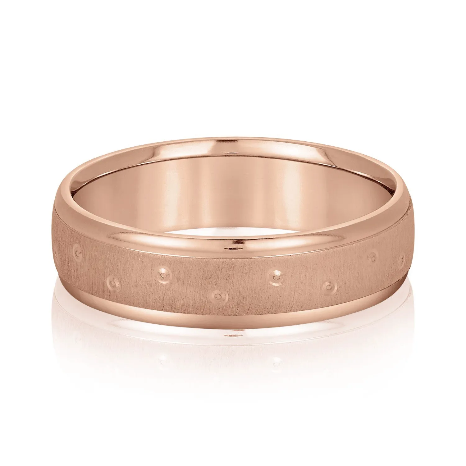 Men's Dots Pattern Wedding Band