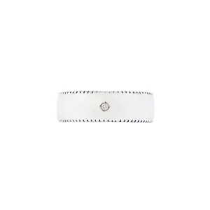 Men's 'Edge' Sterling Silver & Diamond Ring