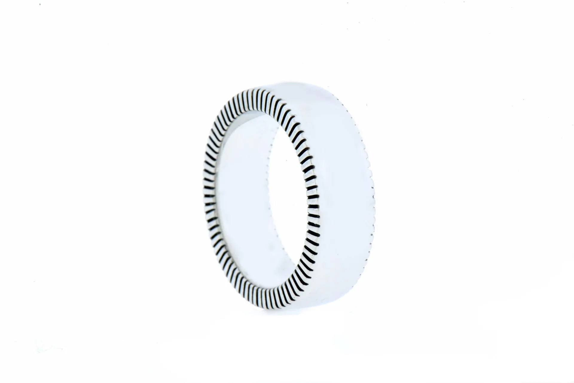 Men's 'Edge' Sterling Silver & Diamond Ring