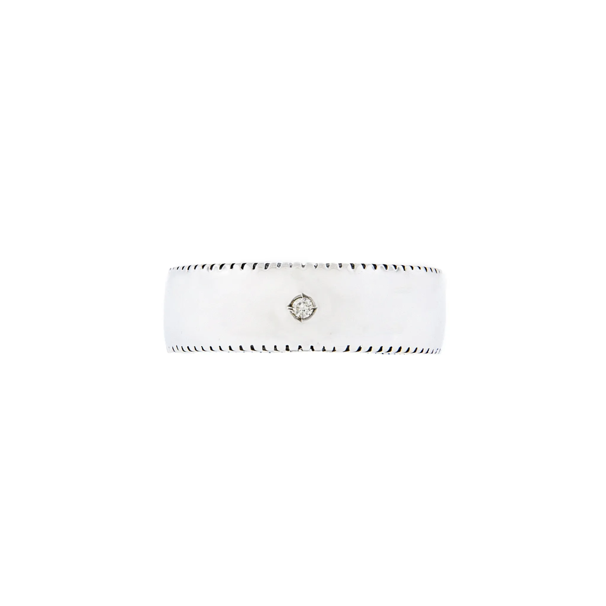 Men's 'Edge' Sterling Silver & Diamond Ring