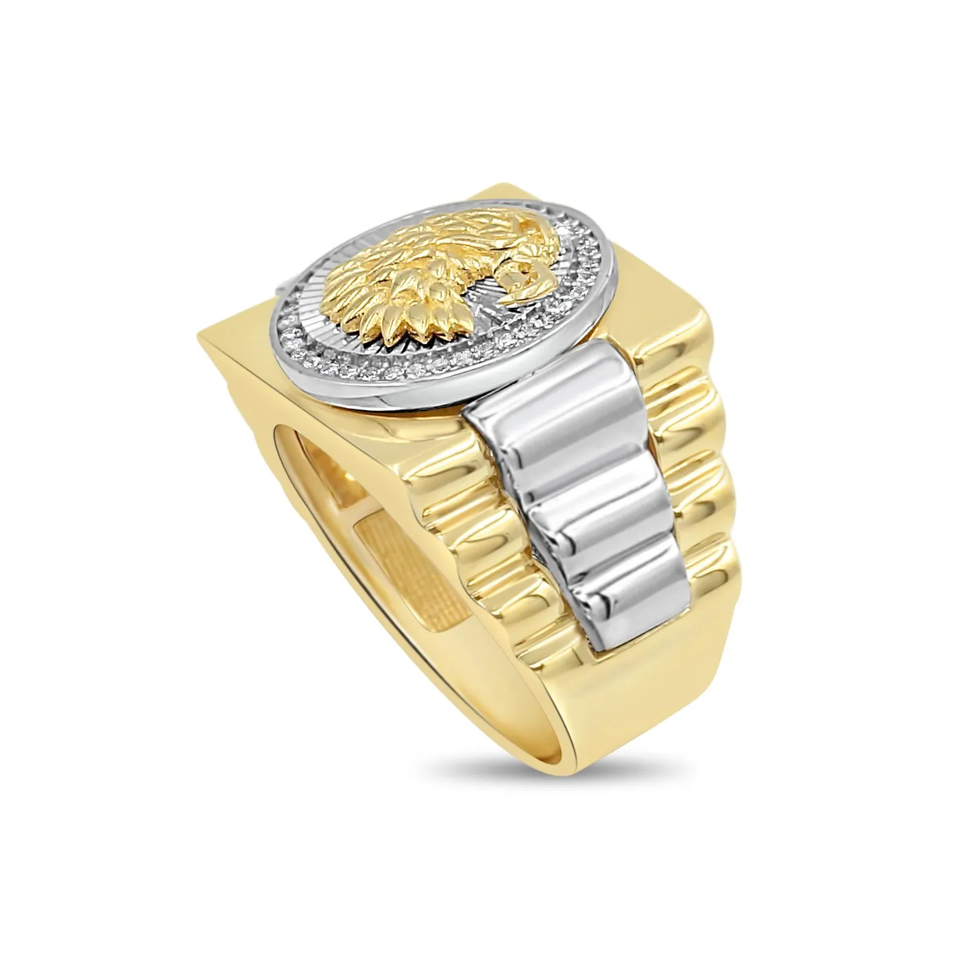 Men's Fashion Eagle Pave set CZ in 14kt Gold