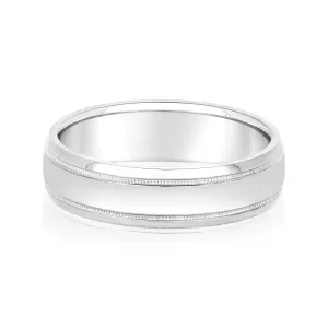 Men's Milgrain Classic Wedding Band