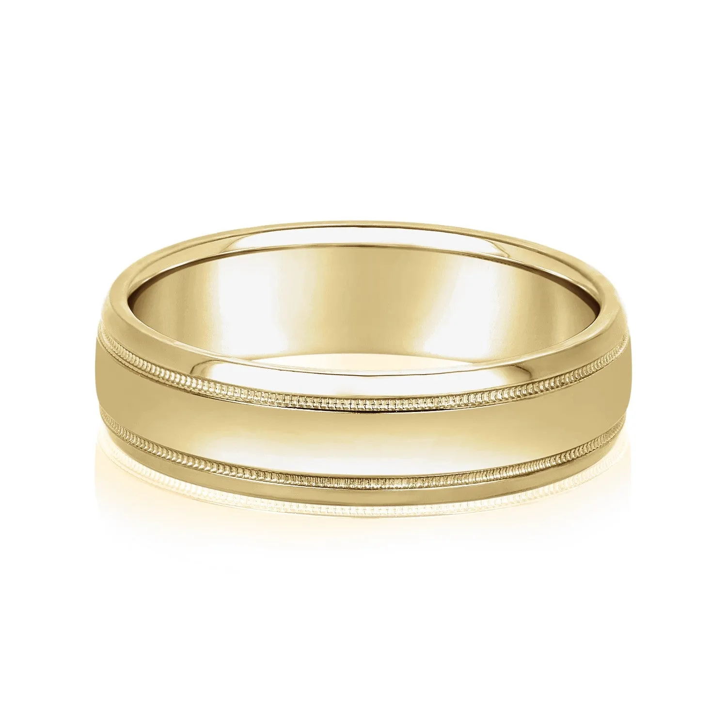 Men's Milgrain Classic Wedding Band