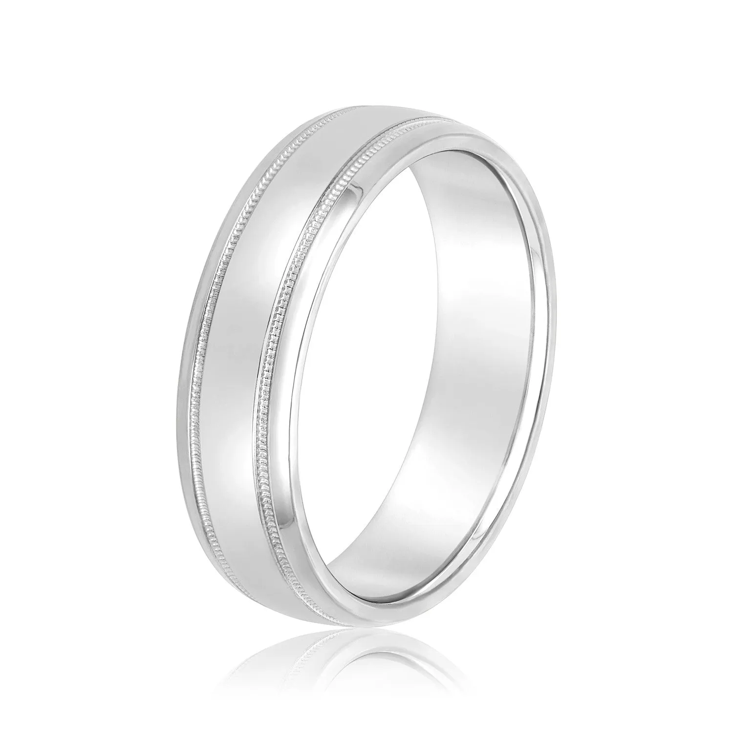 Men's Milgrain Classic Wedding Band