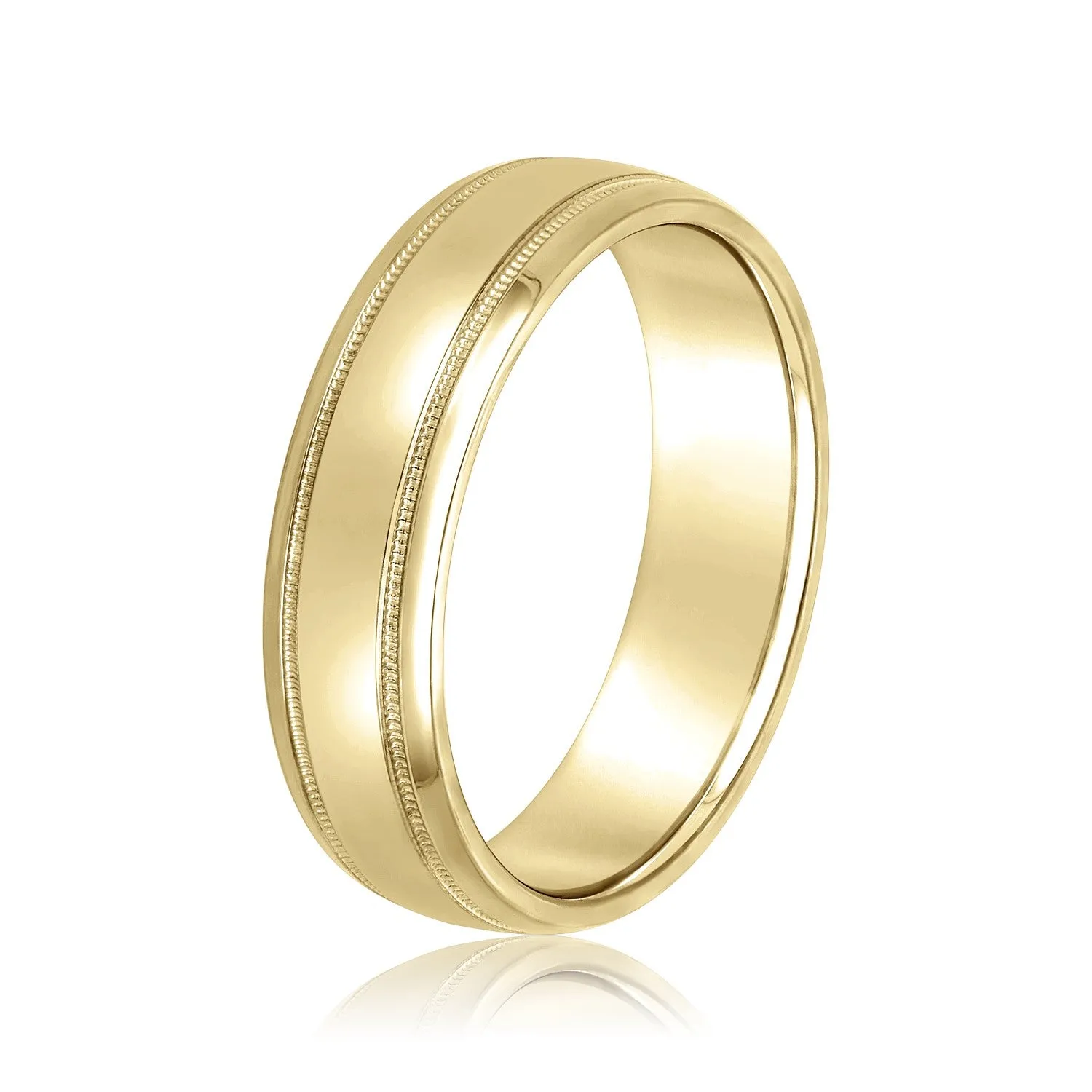 Men's Milgrain Classic Wedding Band