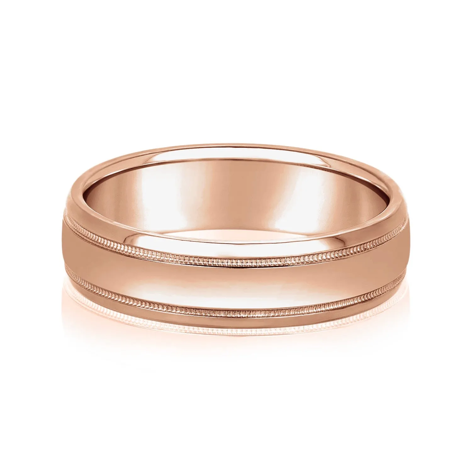 Men's Milgrain Classic Wedding Band