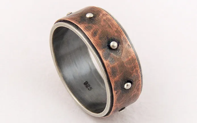Mens Rustic Wedding Ring
