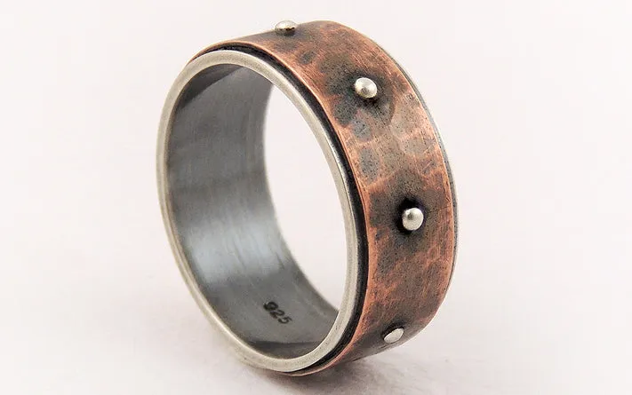 Mens Rustic Wedding Ring