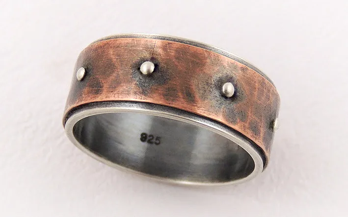 Mens Rustic Wedding Ring