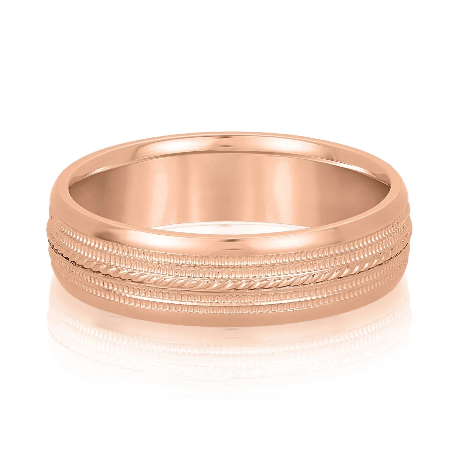 Men's Single Rope Wedding Band