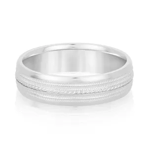 Men's Single Rope Wedding Band
